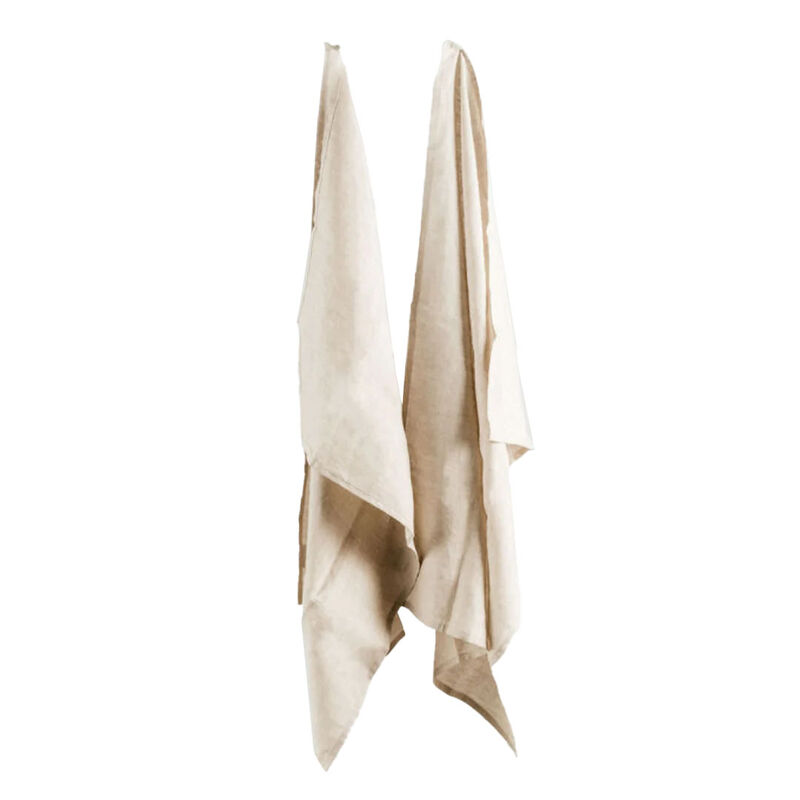 Home Lab 100% French Linen Tea Towel Set of 2 image number 0